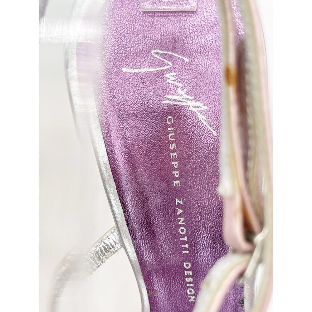Giuseppe Zanotti Vintage Pink Metallic Crystal Embellished Strappy Sandals IT 38 - Picture 15 of 15
